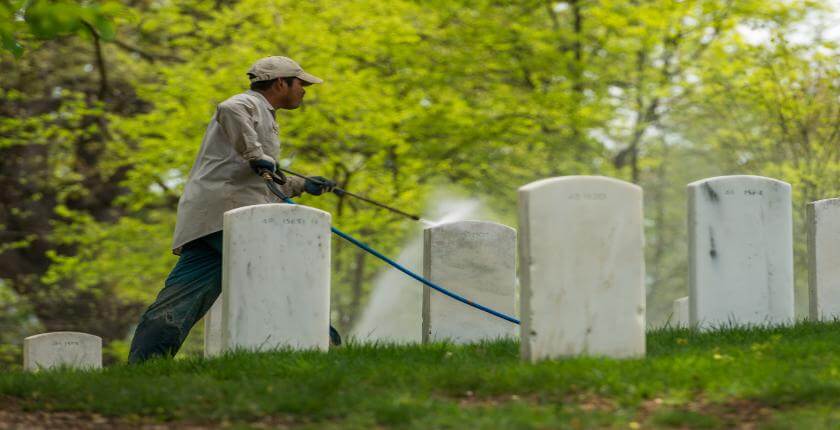 Gravestone Cleaner in Derbyshire